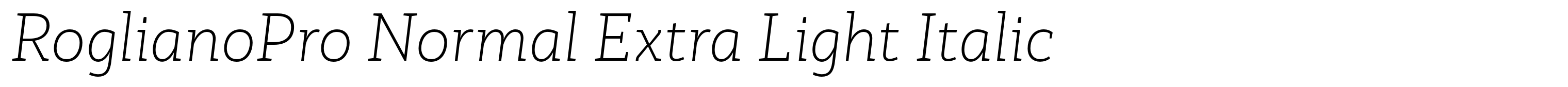 RoglianoPro Normal Extra Light Italic